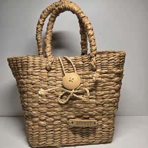 Vintage 90's Esprit Straw tote Bag.